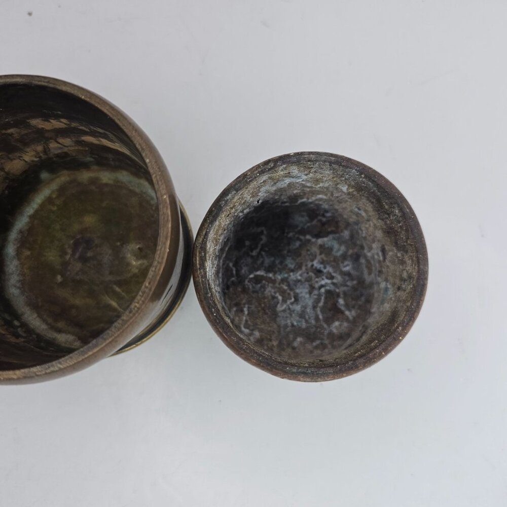 Vintage Brass Seer Measures Oriental Metal Pressing Works Bombay India Punjab - Picture 10 of 16
